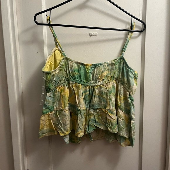 Yellow and Green American Eagle Tank Top - Picture 2 of 3
